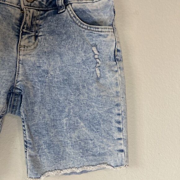 Justice Denim Distressed Shorts Size 10 - Picture 3 of 5